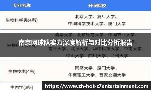 南京网球队实力深度解析与对比分析报告